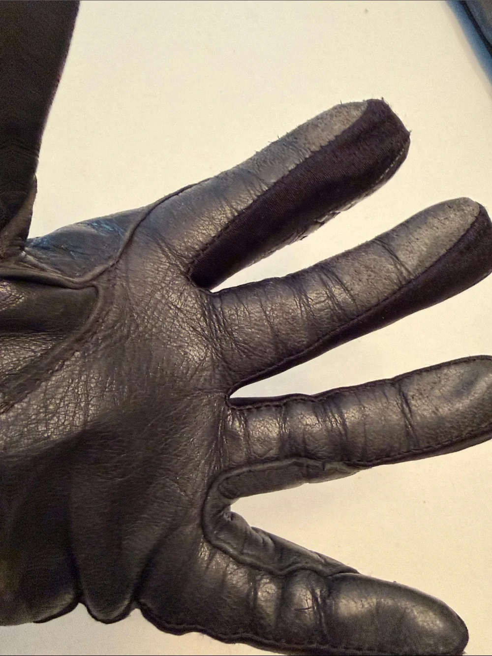 Women’s Black Deer Skin Leather and Fleece Winter Gloves - Pair Horseback riding